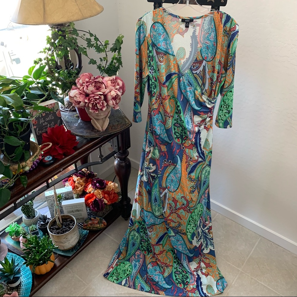 MSK Ladies Floor Length Maxi Dress M - Picture 1 of 7